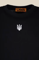 Купити Футболка з принтом чоловіча Герб білий LAWA E-MB02307 3XL Чорний Артикул: 2000990242730 Фото мініатюра № 7