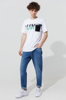 Купити Футболка з принтом чоловіча Tommy life 88200 S Білий (2000990467850S) Артикул: 2000990467850 Фото мініатюра № 2