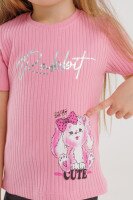 Футболка з принтом для дівчинки Baby Show 16399 104 см Рожевий (2000990457899S)  Фото №0