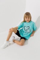 Футболка с принтом для девочки Baby Show 16568 116 см Мятный  Фото №2