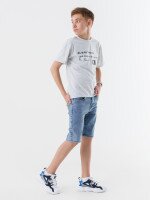 Футболка з принтом для хлопчика 424596 Сірий (2000990560674S)  Фото №2