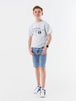Футболка з принтом для хлопчика 424596 Сірий (2000990560674S)  Фото №0