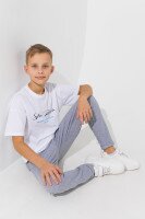 Футболка з принтом для хлопчика Baby Show 12138 146 см Білий  Фото №0