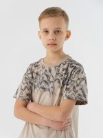 Футболка с принтом для мальчика Popito 0011 134 см Кофейный (2000990477446S)  Фото №1