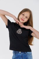 Футболка с принтом детская Demos S-E-KB02304-FL 116 см Черный (2000990575432S)  Фото №4