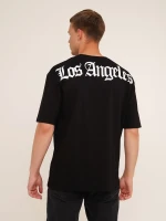 Футболка з принтом Los Angeles чоловіча LAWA P-MB02303 L Чорний  Фото №0