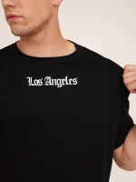 Футболка з принтом Los Angeles чоловіча LAWA P-MB02303 L Чорний  Фото №3