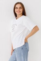 Футболка з принтом жіноча 6000-2MP One Size Білий (2000990508348A)  Фото №0
