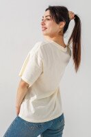 Футболка с принтом женская 6000-9BP One Size Молочный (2000990508317A)  Фото №1