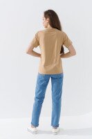 Футболка с принтом женская 6627-BP One Size Бежевый (2000990567888A)  Фото №3