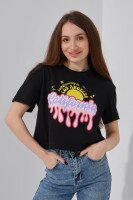Футболка з принтом жіноча LAWA P-WB02387 M Чорний  Фото №1