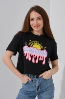 Футболка з принтом жіноча LAWA P-WB02387 2XL Чорний  Фото №1