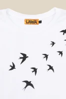 Футболка с принтом женская LAWA CTM P-WB02310 Ласточки L Белый  Фото №5