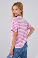 Футболка с узором для девочки LAWA GBC02403 122 см Бело-розовый  Фото №0