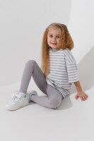 Футболка з візерунком для дівчинки Lizi 136 92 см Біло-сірий  Фото №1