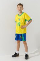 Футбольная форма для мальчика BLD БРАЗИЛИЯ NEYMAR JR 116 см Желтый  Фото №1