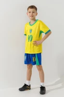 Футбольная форма для мальчика BLD БРАЗИЛИЯ NEYMAR JR 104 см Желтый  Фото №1