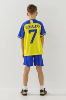 Футбольна форма для хлопчика BLD AL NASSR RONALDO 152 см Синьо-жовтий  Фото №2