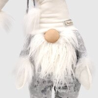 Гном новорічний Гном Бородач 80 см Сірий (NY)  Фото №1