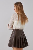Гольф однотонний жіночий Rong Rong 985 One Size Молочний  Фото №3
