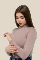 Гольф однотонний жіночий LAWA WBC02338 XS Бежевий  Фото №1