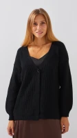 Кардиган однотонный женский 1025 One Size Черный