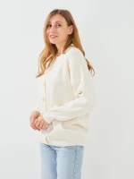 Купить Кардиган однотонный женский GENUA G01109-0004 S/M Молочный Артикул: 2000999550423 Миниатюра фотографии № 3