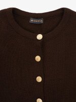 Купить Кардиган однотонный женский GENUA G01109-0005 S/M Коричневый Артикул: 2000999550447 Миниатюра фотографии № 8