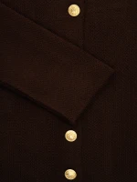 Купить Кардиган однотонный женский GENUA G01109-0005 S/M Коричневый Артикул: 2000999550447 Миниатюра фотографии № 9