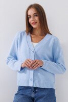 Кардиган однотонний жіночий LAWA WTC02398 XS/S Блакитний  Фото №0