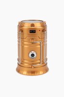 Кемпинговый LED фонарь,Золотой MH-5800T с USB аккумуляторный с солнечной панелью MH-5800T (2000989474319)  Фото №0