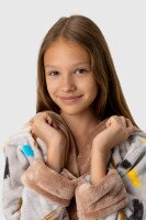 Халат для девочки POLAR Абстракция ЖБ 13-14 лет Сине-желтый (2000990048509A)  Фото №1