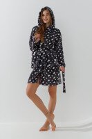 Халат жіночий Barwa 0229 сердечко XL Сірий  Фото №0