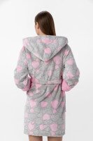 Халат женский POLAR Сердце2 L/XL Серый (2000990160768A)  Фото №0
