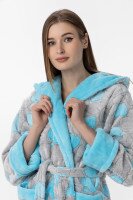 Халат жіночий POLAR Серце2 S/M Сірий (2000990160867A)  Фото №0