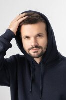 Худи однотонный мужской Demos DMS-037 baza S Темно-синий (2000990097378W)  Фото №2