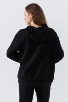 Купить Худи однотонный женский 242024-K XS Черный (2000990661814D) Артикул: 2000990661814 Миниатюра фотографии № 4