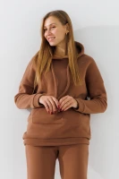 Худи однотонный женский 839 XL Кофейный  Фото №1