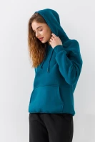 Худи однотонный женский Blue World 2421 XL Зеленый  Фото №2