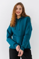 Худи однотонный женский Blue World 2421 XL Зеленый  Фото №1