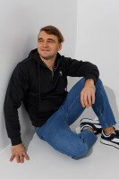 Худі з принтом чоловічий 16932SP S Темно-сірий  Фото №1