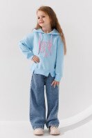 Худи с принтом для девочки ANGELOS 7161 116 см Голубой (2000990722591W)  Фото №0