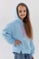 Худи с принтом для девочки ANGELOS 7161 122 см Голубой (2000990722607W)  Фото №2