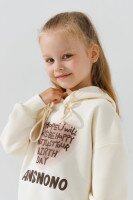 Худі з принтом для дівчинки Kai-Kai 99831 110 см Молочний (2000990108234W)  Фото №1