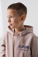 Худі з принтом для хлопчика Deniz 0502 116 см Бежевий (2000990438683D)  Фото №1