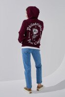 Худи с принтом женский LAWA P-WB02381 L Бордовый  Фото №0