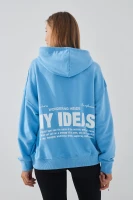 Худи с принтом женский On me Onme-02-OV 3XL Голубой (2000990760050D)  Фото №2