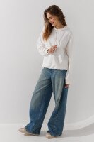Купить Худи однотонный женский On me 070125 L Белый Артикул: 2000990947697 Миниатюра фотографии № 5