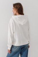 Купить Худи однотонный женский On me 070125 L Белый Артикул: 2000990947697 Миниатюра фотографии № 3
