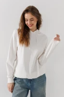 Худи однотонный женский On me 070125 S Белый  Фото №0
